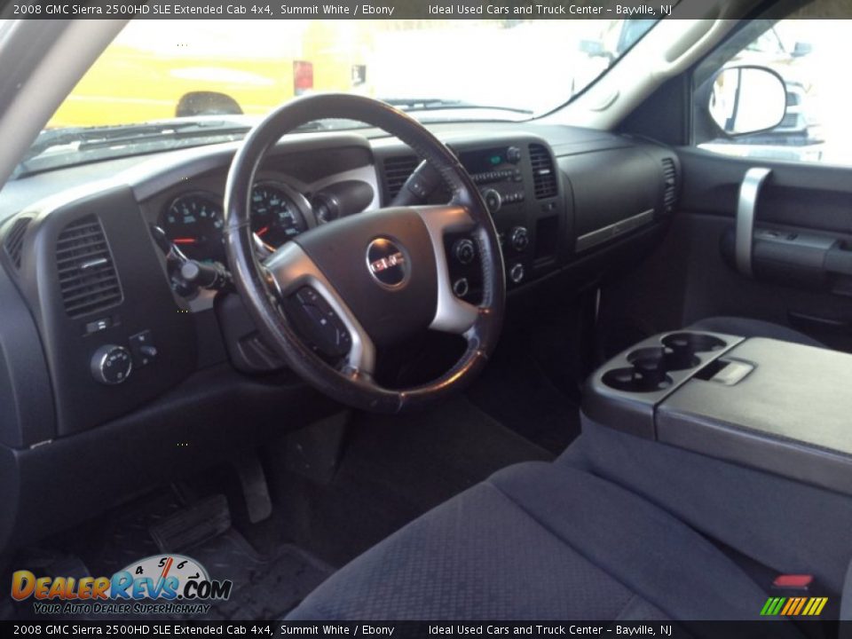2008 GMC Sierra 2500HD SLE Extended Cab 4x4 Summit White / Ebony Photo #13