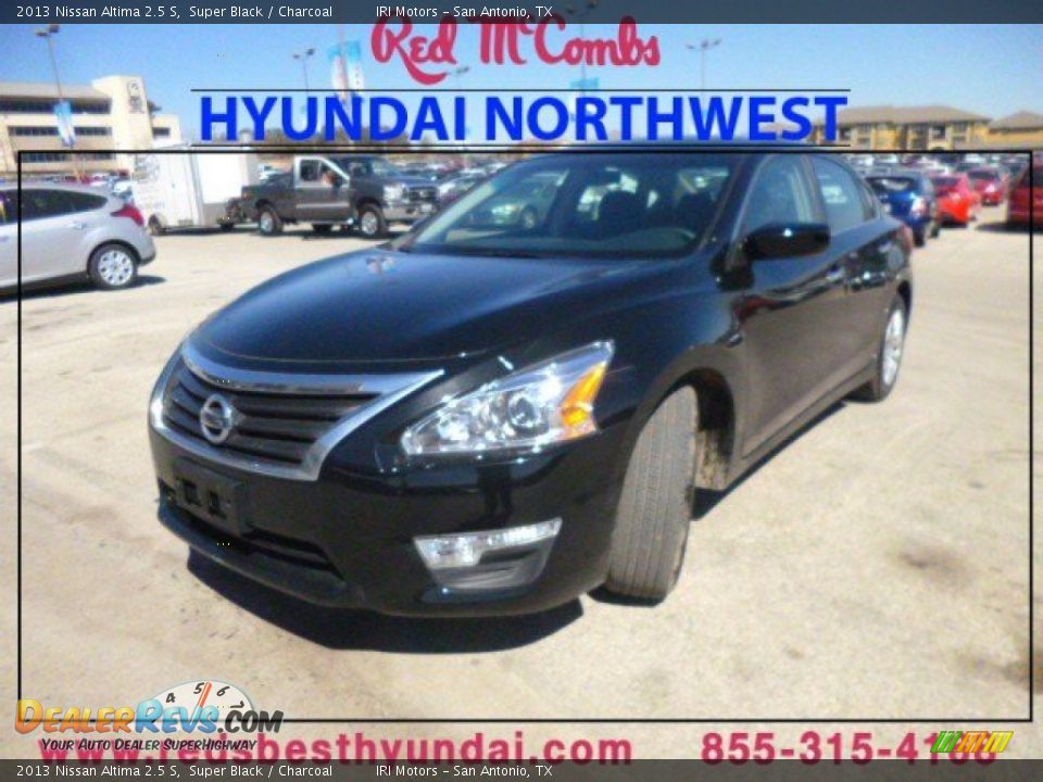 2013 Nissan Altima 2.5 S Super Black / Charcoal Photo #1