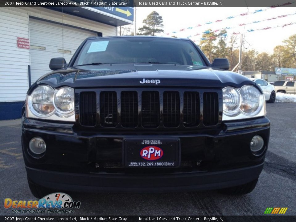 2007 Jeep Grand Cherokee Laredo 4x4 Black / Medium Slate Gray Photo #4