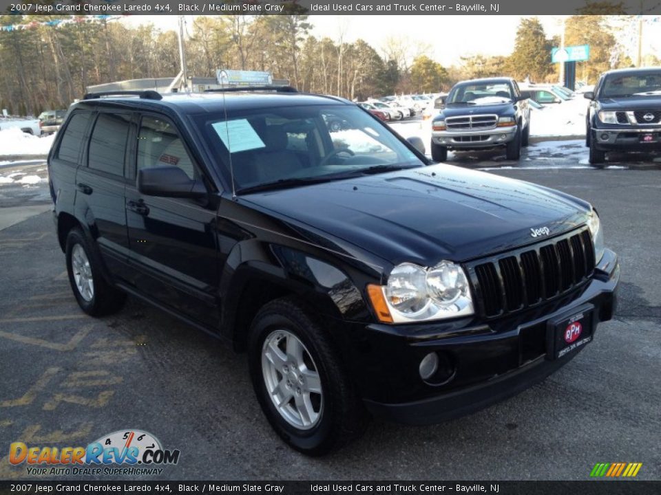 2007 Jeep Grand Cherokee Laredo 4x4 Black / Medium Slate Gray Photo #5