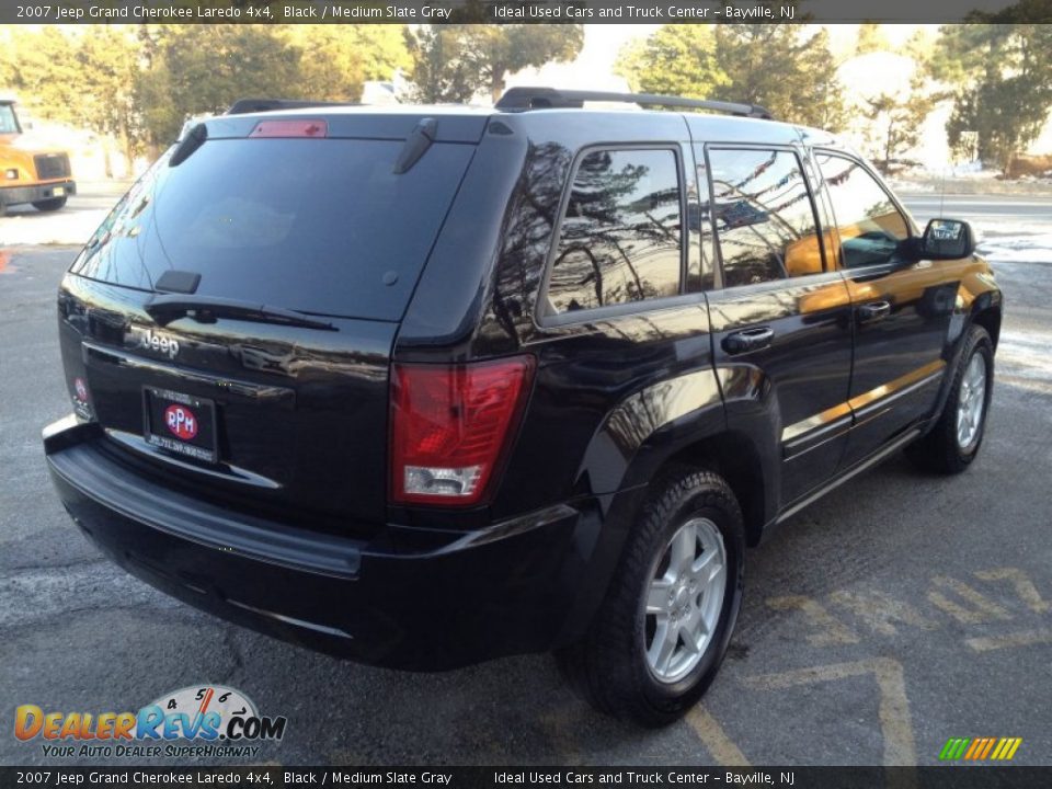 2007 Jeep Grand Cherokee Laredo 4x4 Black / Medium Slate Gray Photo #14