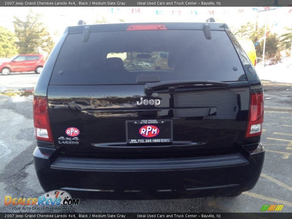 2007 Jeep Grand Cherokee Laredo 4x4 Black / Medium Slate Gray Photo #15