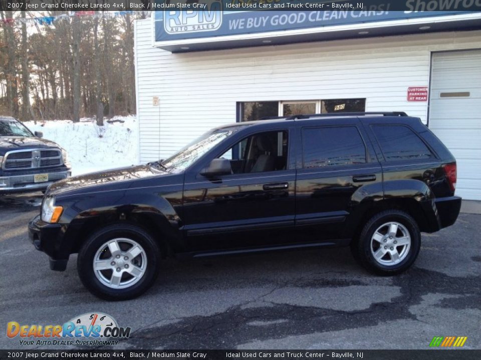 2007 Jeep Grand Cherokee Laredo 4x4 Black / Medium Slate Gray Photo #19