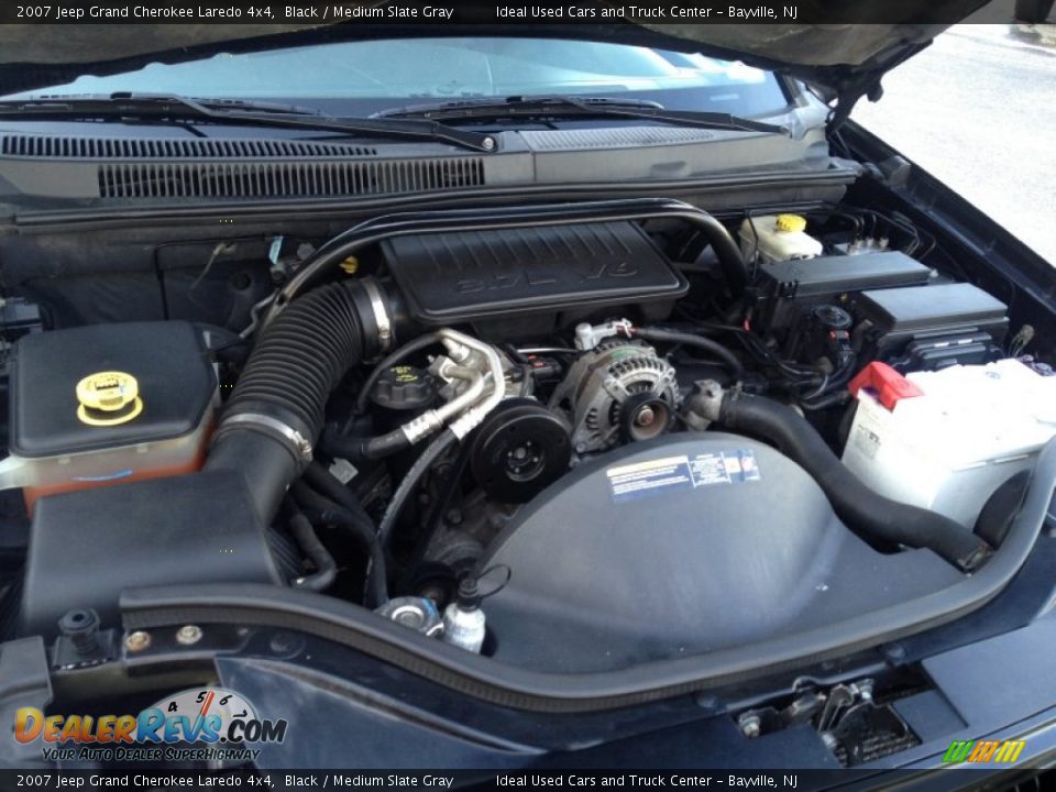 2007 Jeep Grand Cherokee Laredo 4x4 Black / Medium Slate Gray Photo #30