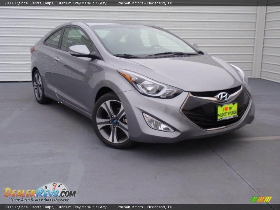 2014 Hyundai Elantra Coupe Titanium Gray Metallic / Gray Photo #1