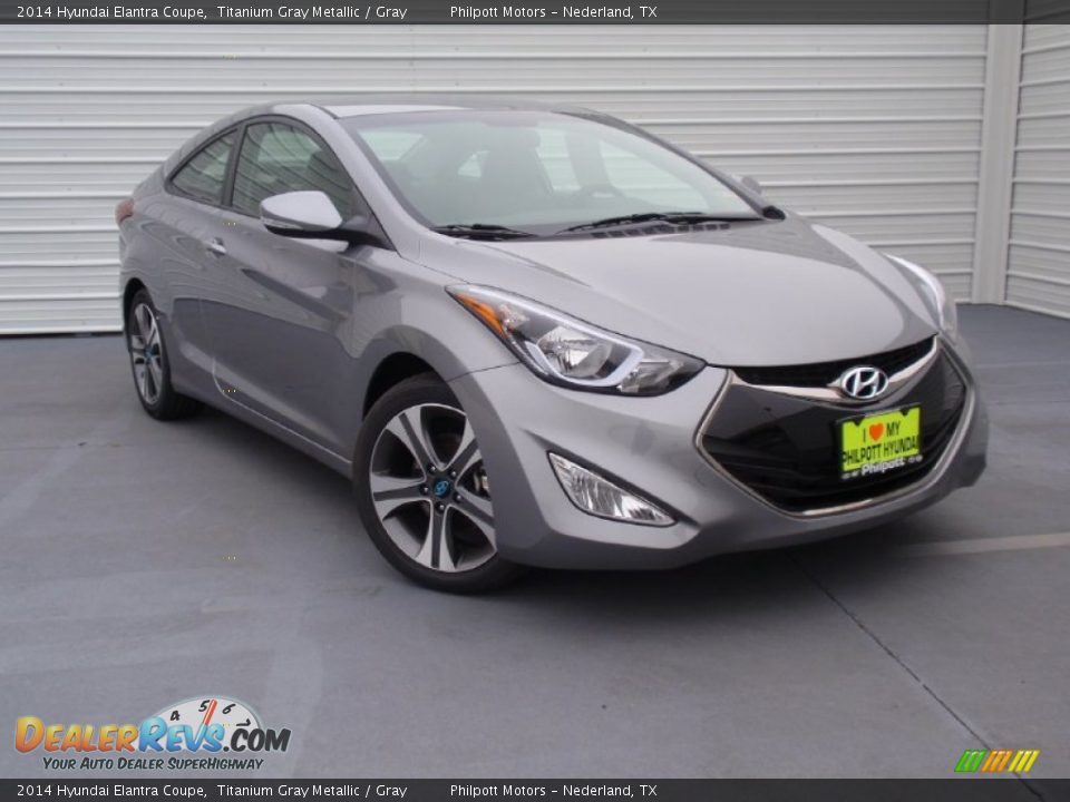 2014 Hyundai Elantra Coupe Titanium Gray Metallic / Gray Photo #2