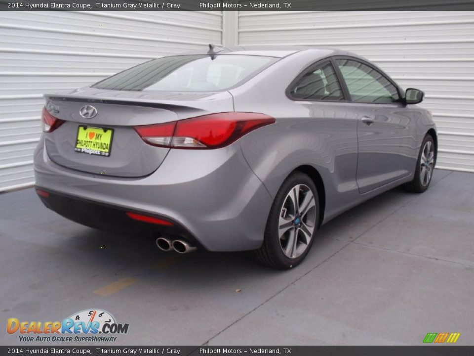 2014 Hyundai Elantra Coupe Titanium Gray Metallic / Gray Photo #4