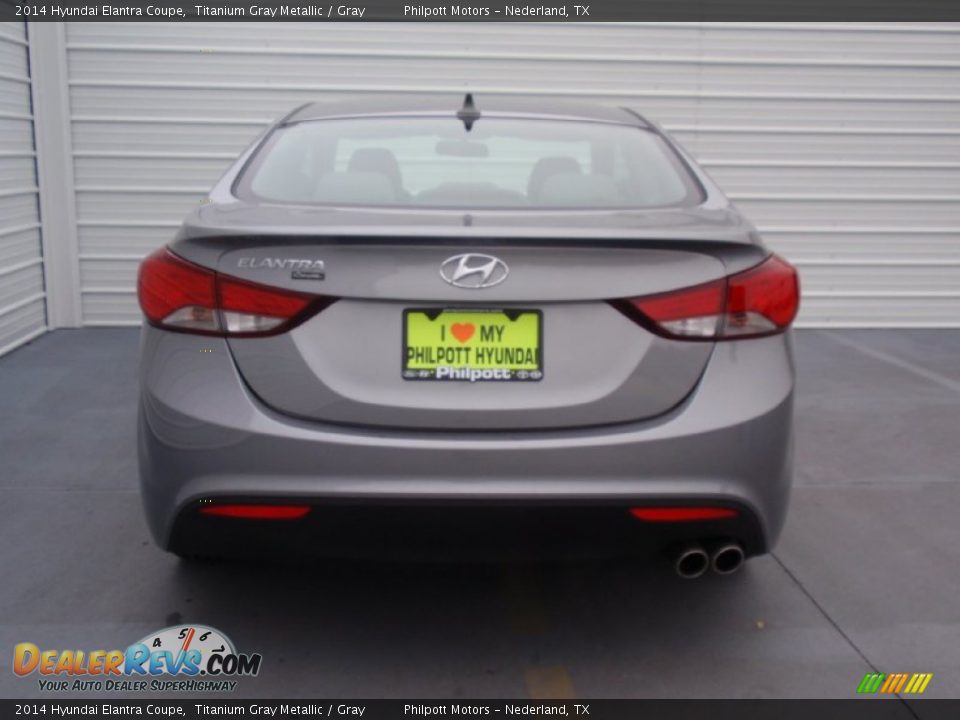 2014 Hyundai Elantra Coupe Titanium Gray Metallic / Gray Photo #5