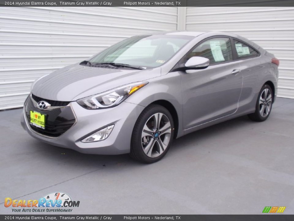 2014 Hyundai Elantra Coupe Titanium Gray Metallic / Gray Photo #7