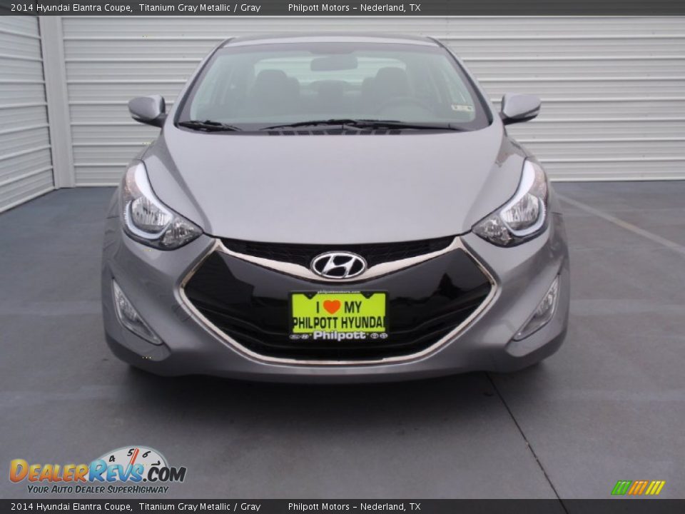 2014 Hyundai Elantra Coupe Titanium Gray Metallic / Gray Photo #8