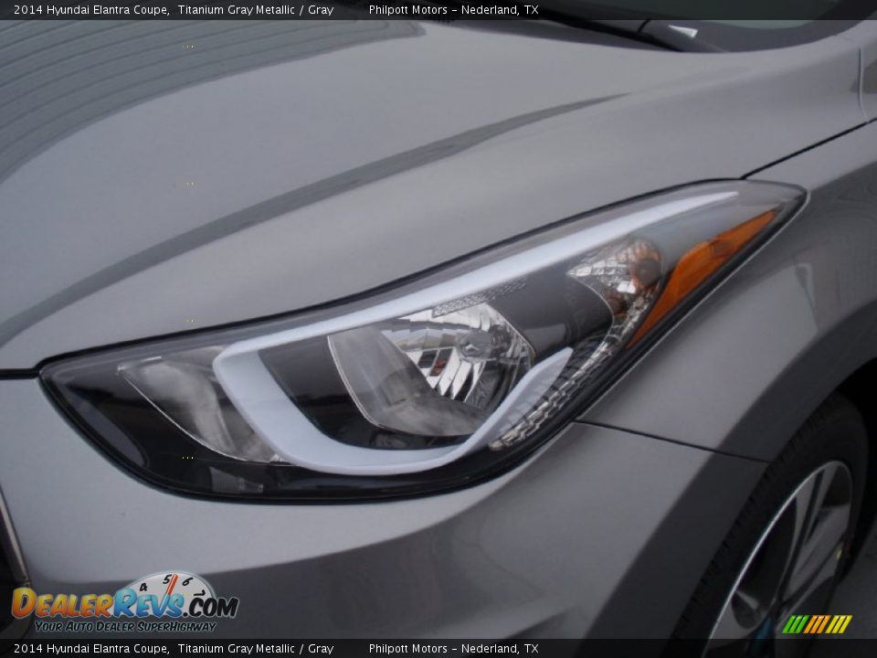 2014 Hyundai Elantra Coupe Titanium Gray Metallic / Gray Photo #9