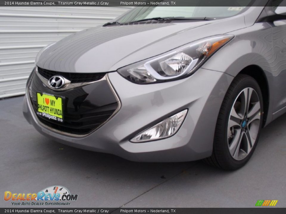 2014 Hyundai Elantra Coupe Titanium Gray Metallic / Gray Photo #11