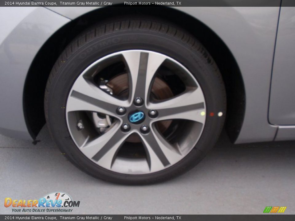 2014 Hyundai Elantra Coupe Titanium Gray Metallic / Gray Photo #12