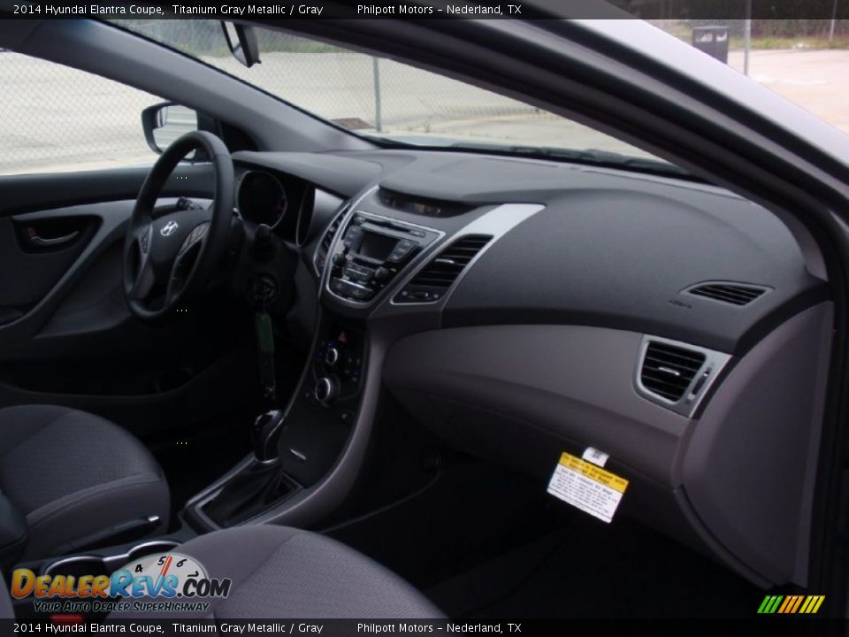 2014 Hyundai Elantra Coupe Titanium Gray Metallic / Gray Photo #17