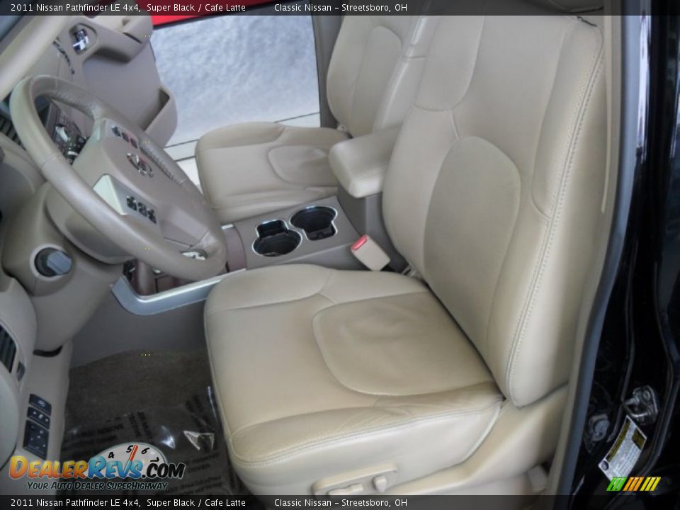 2011 Nissan Pathfinder LE 4x4 Super Black / Cafe Latte Photo #19