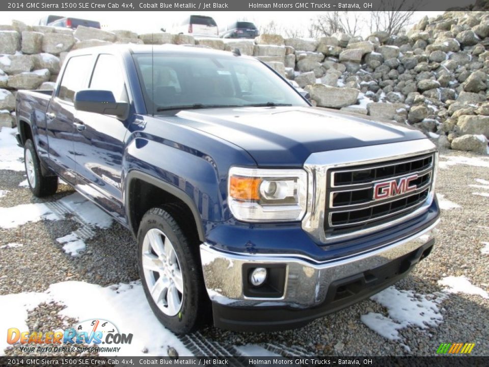 2014 GMC Sierra 1500 SLE Crew Cab 4x4 Cobalt Blue Metallic / Jet Black Photo #2