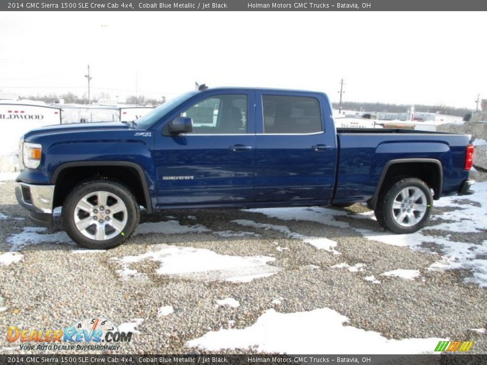 2014 GMC Sierra 1500 SLE Crew Cab 4x4 Cobalt Blue Metallic / Jet Black Photo #4