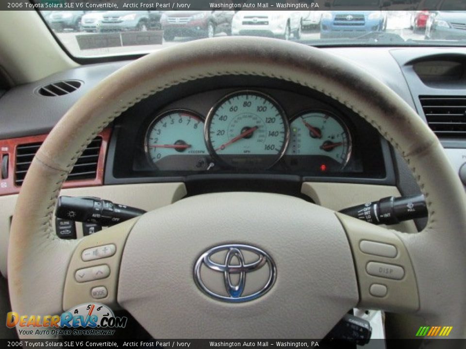 2006 Toyota Solara SLE V6 Convertible Arctic Frost Pearl / Ivory Photo #16