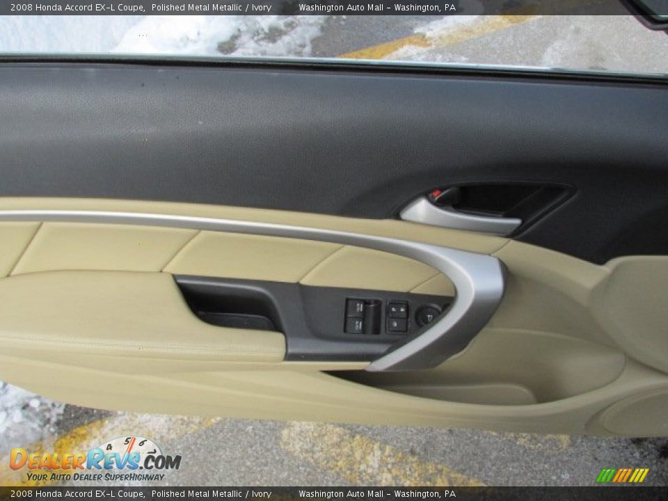 2008 Honda Accord EX-L Coupe Polished Metal Metallic / Ivory Photo #10