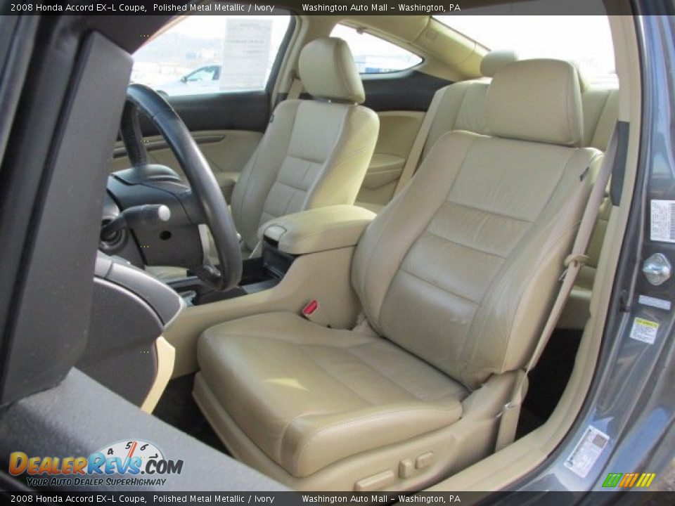 2008 Honda Accord EX-L Coupe Polished Metal Metallic / Ivory Photo #11
