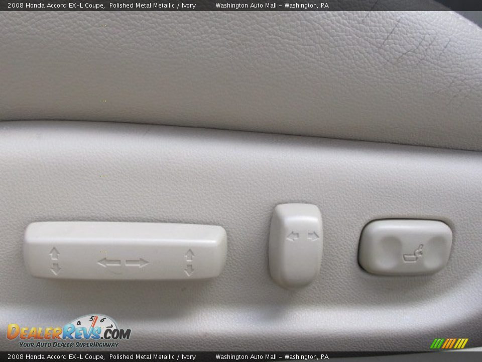 2008 Honda Accord EX-L Coupe Polished Metal Metallic / Ivory Photo #12