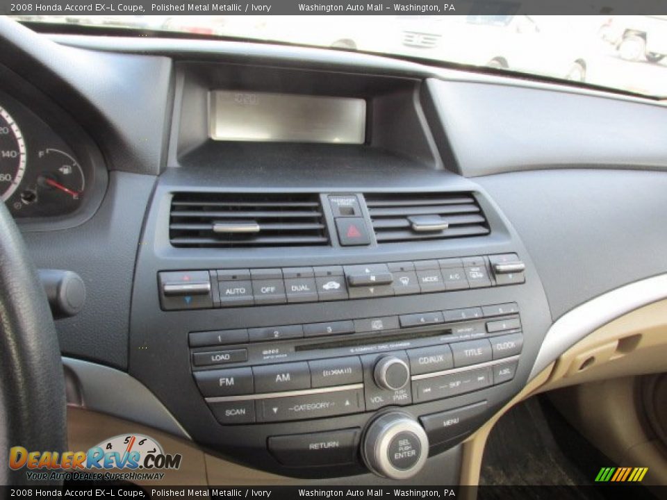 2008 Honda Accord EX-L Coupe Polished Metal Metallic / Ivory Photo #14