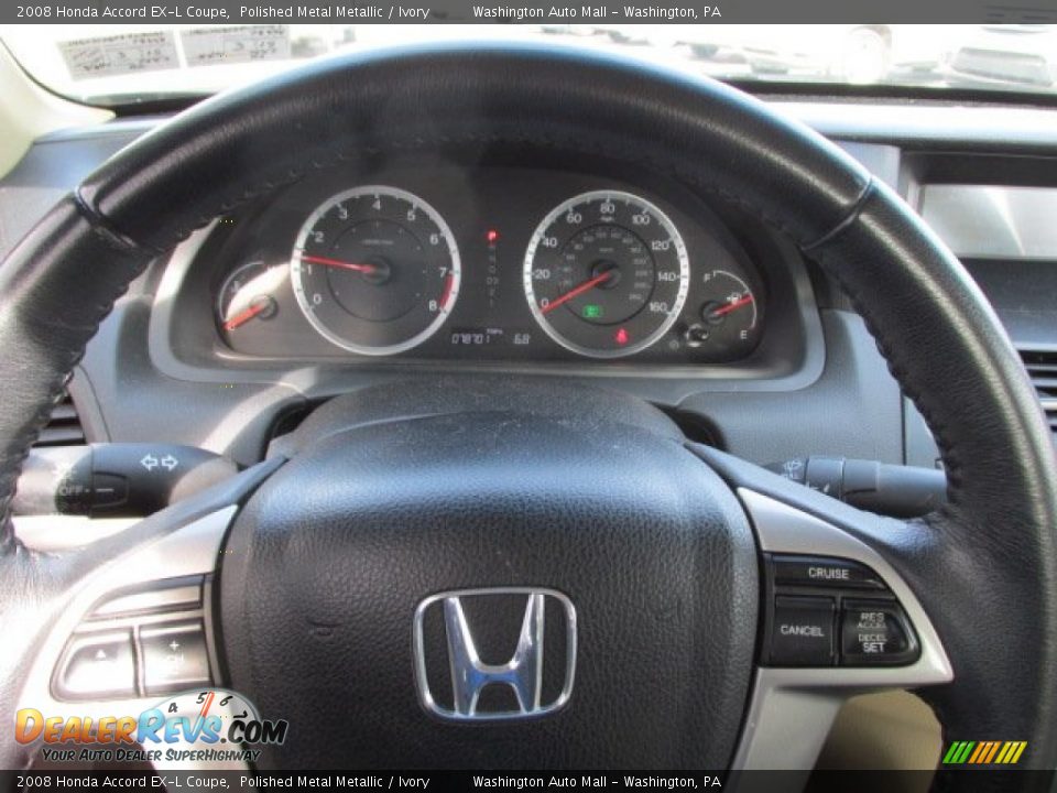 2008 Honda Accord EX-L Coupe Polished Metal Metallic / Ivory Photo #16
