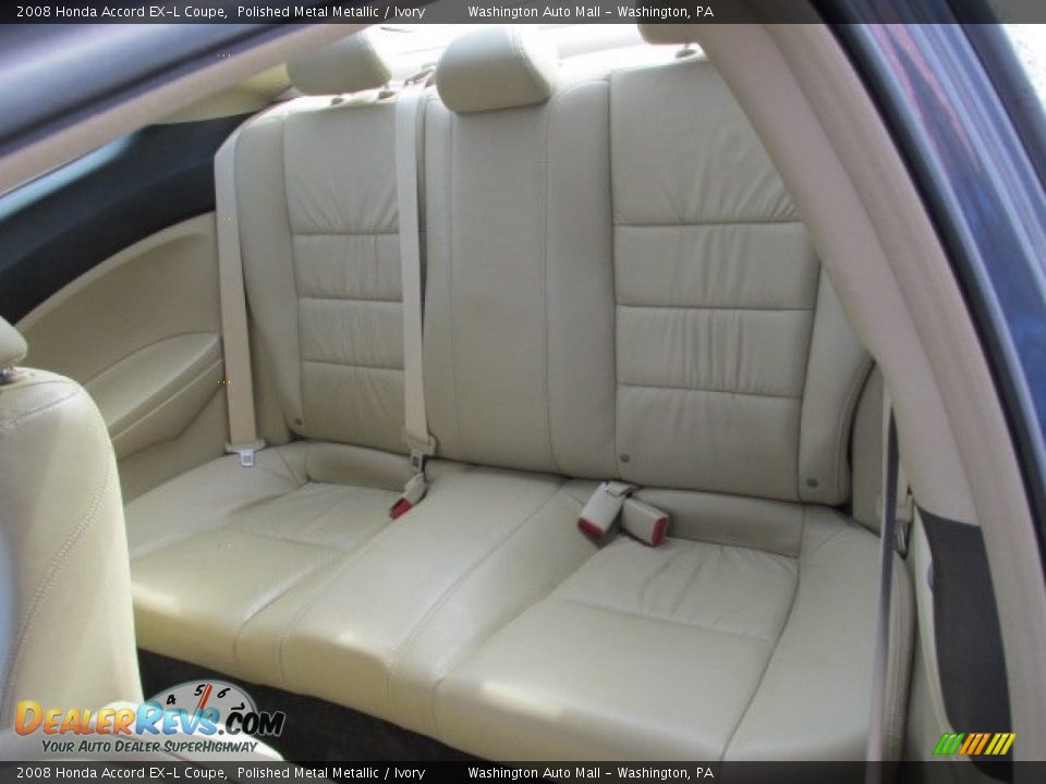 2008 Honda Accord EX-L Coupe Polished Metal Metallic / Ivory Photo #17