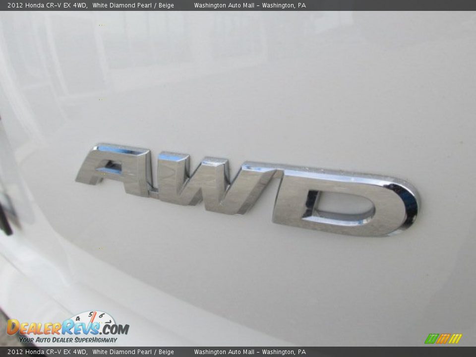 2012 Honda CR-V EX 4WD White Diamond Pearl / Beige Photo #10