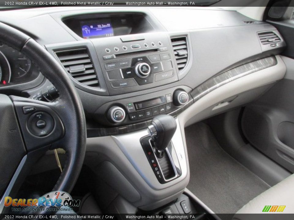 2012 Honda CR-V EX-L 4WD Polished Metal Metallic / Gray Photo #15