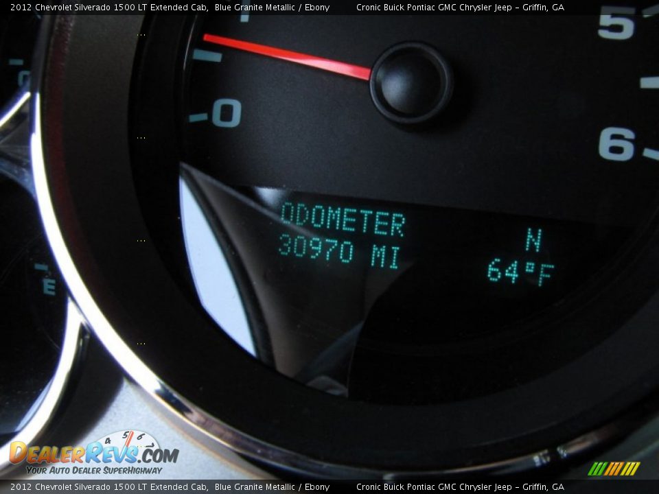 2012 Chevrolet Silverado 1500 LT Extended Cab Blue Granite Metallic / Ebony Photo #21