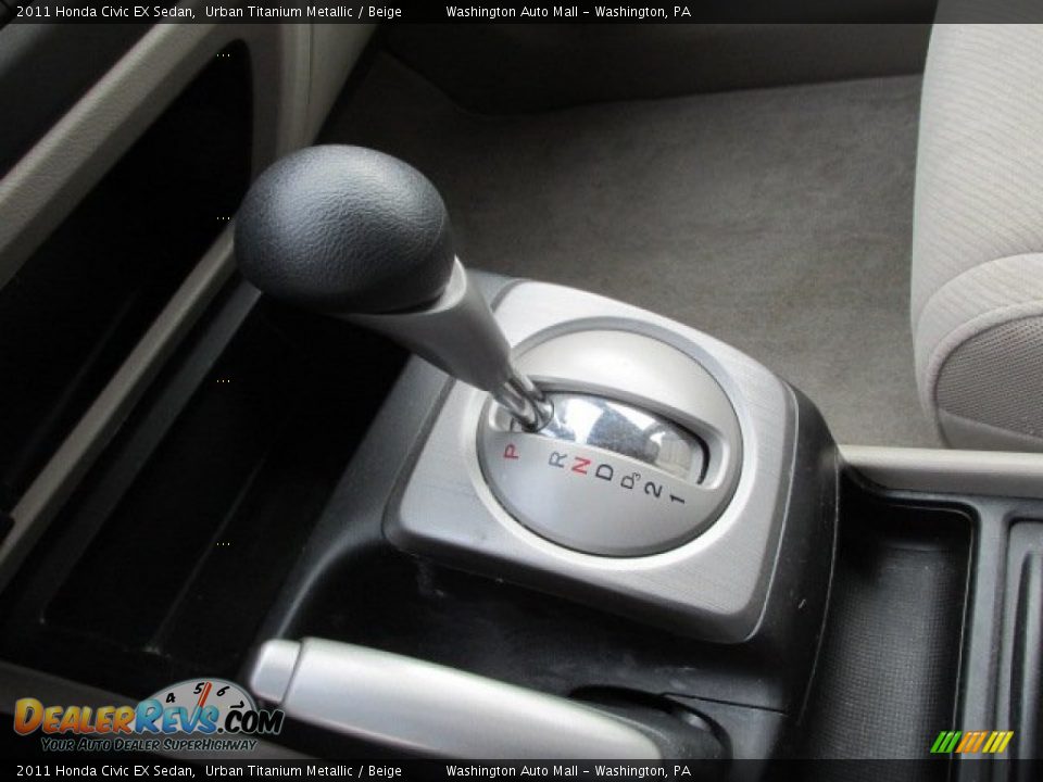 2011 Honda Civic EX Sedan Urban Titanium Metallic / Beige Photo #15