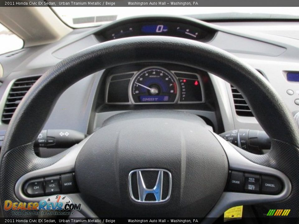 2011 Honda Civic EX Sedan Urban Titanium Metallic / Beige Photo #16