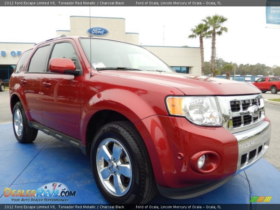 2012 Ford Escape Limited V6 Toreador Red Metallic / Charcoal Black Photo #7