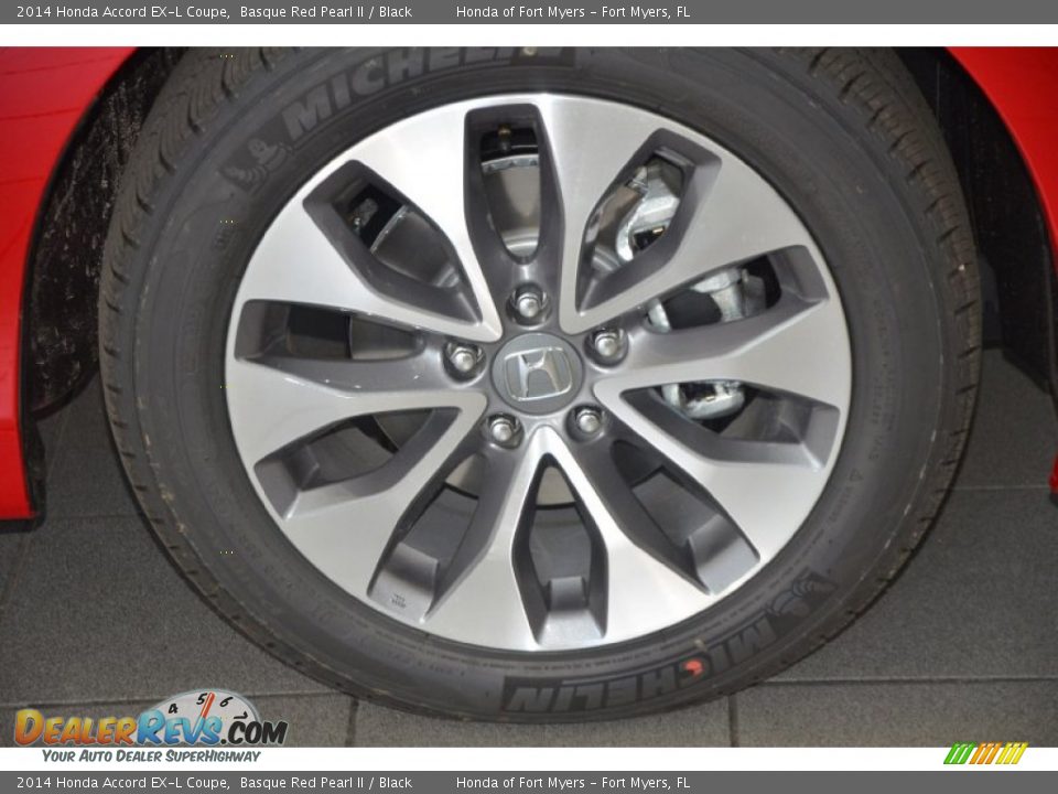 2014 Honda Accord EX-L Coupe Basque Red Pearl II / Black Photo #3