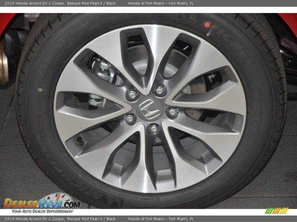 2014 Honda Accord EX-L Coupe Basque Red Pearl II / Black Photo #4