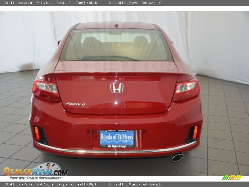 2014 Honda Accord EX-L Coupe Basque Red Pearl II / Black Photo #8