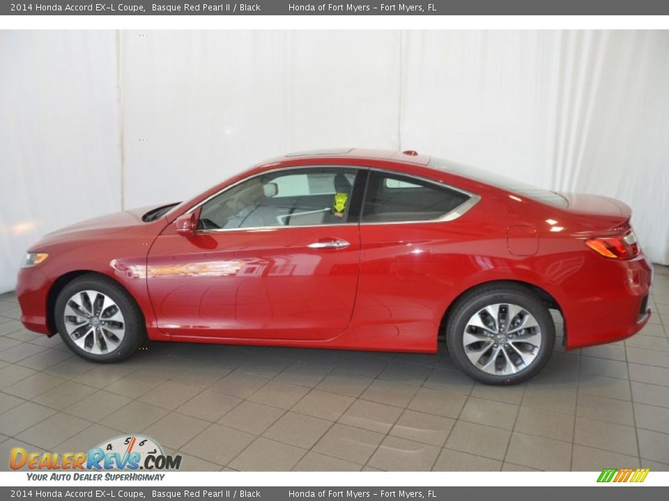 2014 Honda Accord EX-L Coupe Basque Red Pearl II / Black Photo #9