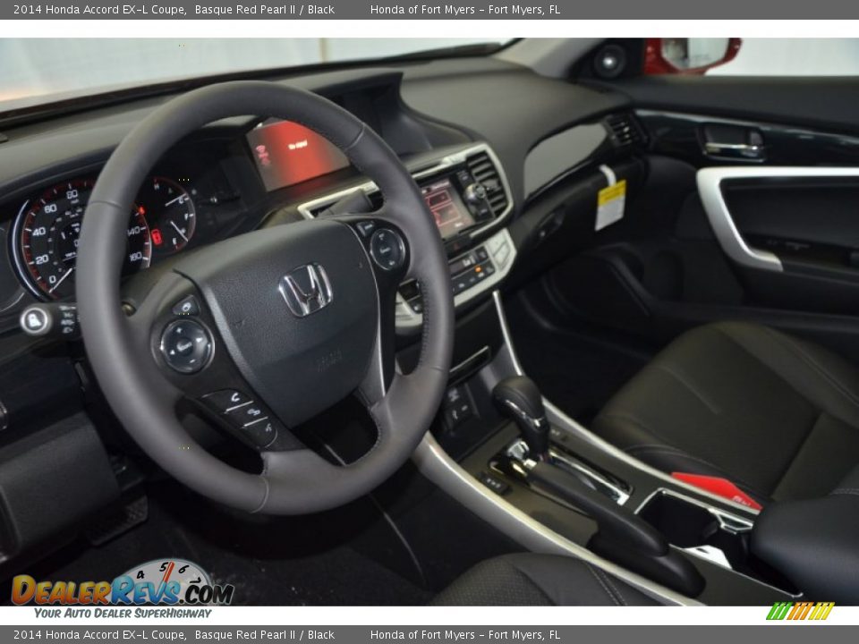2014 Honda Accord EX-L Coupe Basque Red Pearl II / Black Photo #11