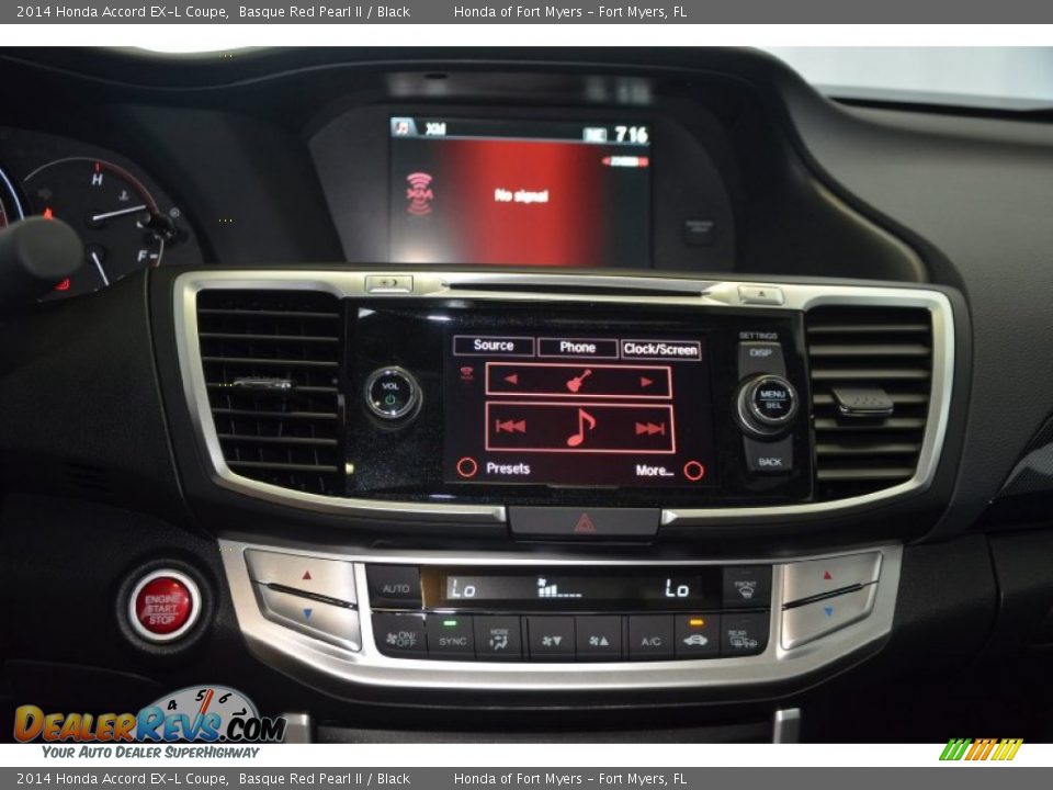 2014 Honda Accord EX-L Coupe Basque Red Pearl II / Black Photo #16