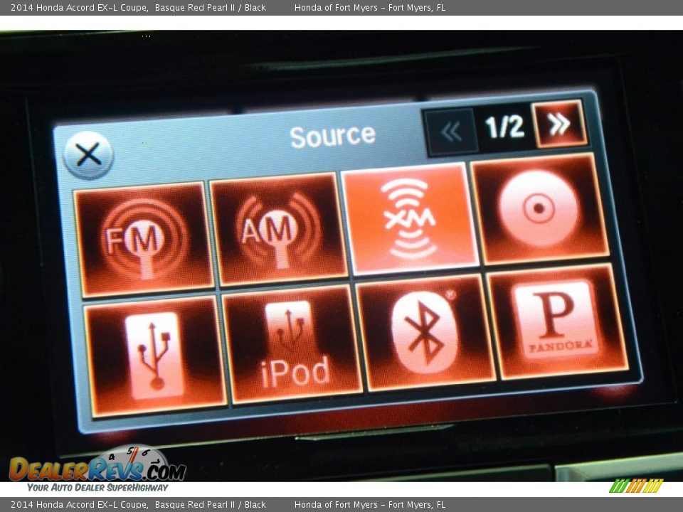 2014 Honda Accord EX-L Coupe Basque Red Pearl II / Black Photo #17