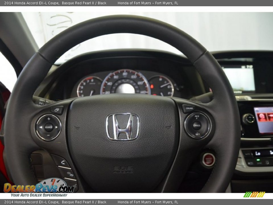 2014 Honda Accord EX-L Coupe Basque Red Pearl II / Black Photo #25