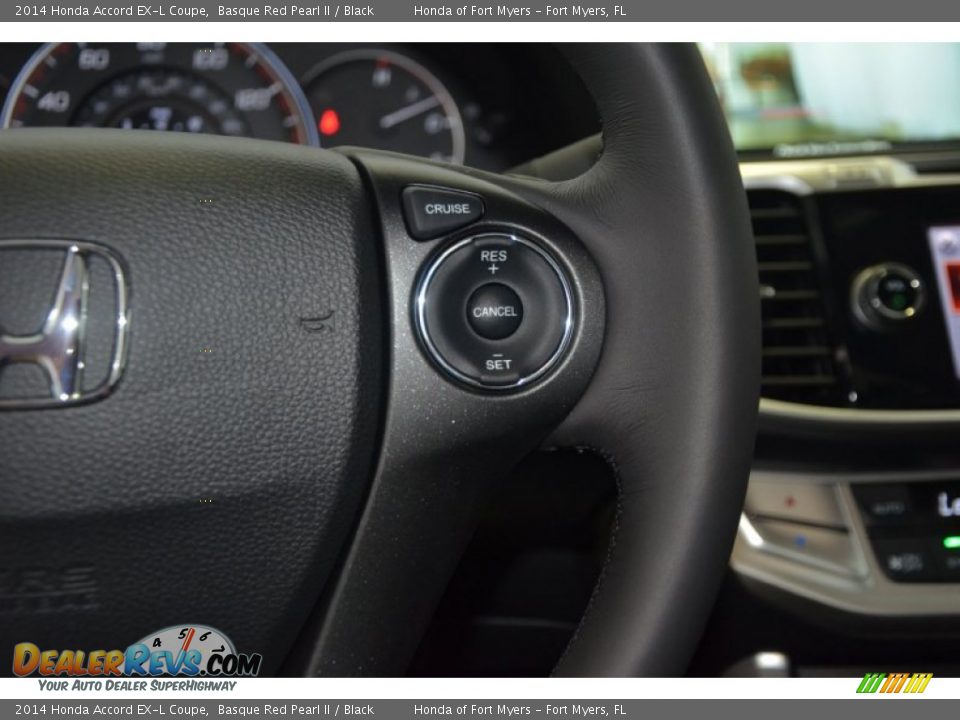 2014 Honda Accord EX-L Coupe Basque Red Pearl II / Black Photo #26