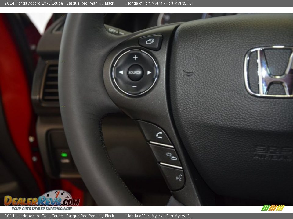 2014 Honda Accord EX-L Coupe Basque Red Pearl II / Black Photo #27
