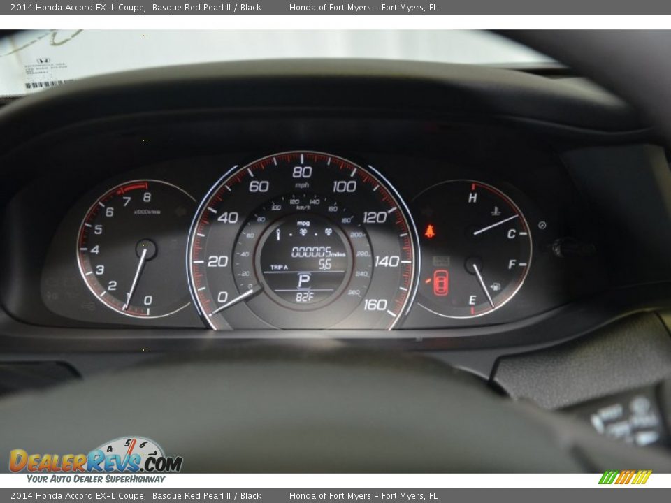 2014 Honda Accord EX-L Coupe Basque Red Pearl II / Black Photo #28