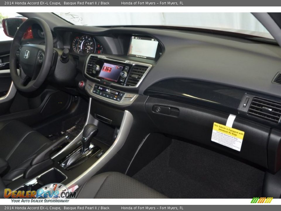 2014 Honda Accord EX-L Coupe Basque Red Pearl II / Black Photo #34