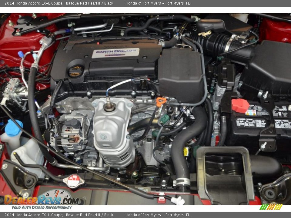 2014 Honda Accord EX-L Coupe Basque Red Pearl II / Black Photo #35