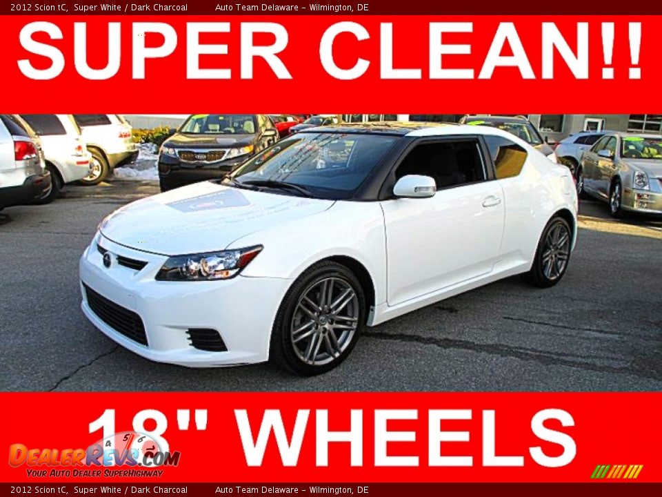 2012 Scion tC Super White / Dark Charcoal Photo #1