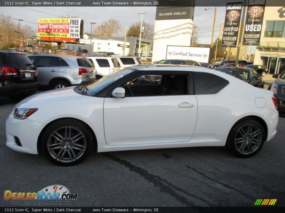 2012 Scion tC Super White / Dark Charcoal Photo #3