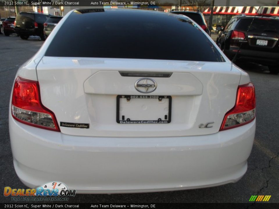 2012 Scion tC Super White / Dark Charcoal Photo #5